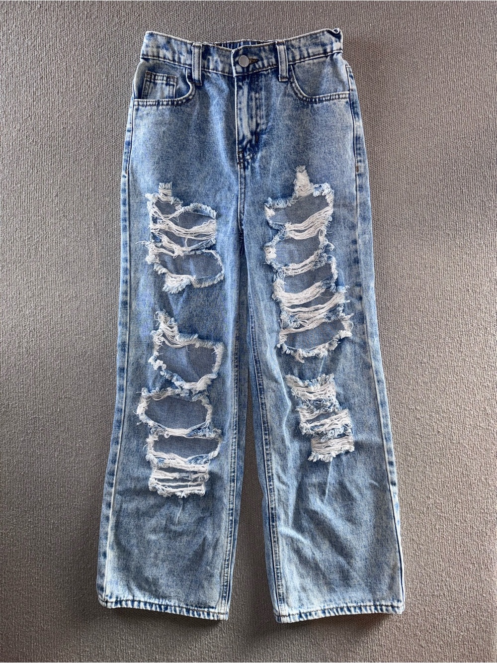 SHEIN size 11 years kids Light Blue Denim distressed Jeans